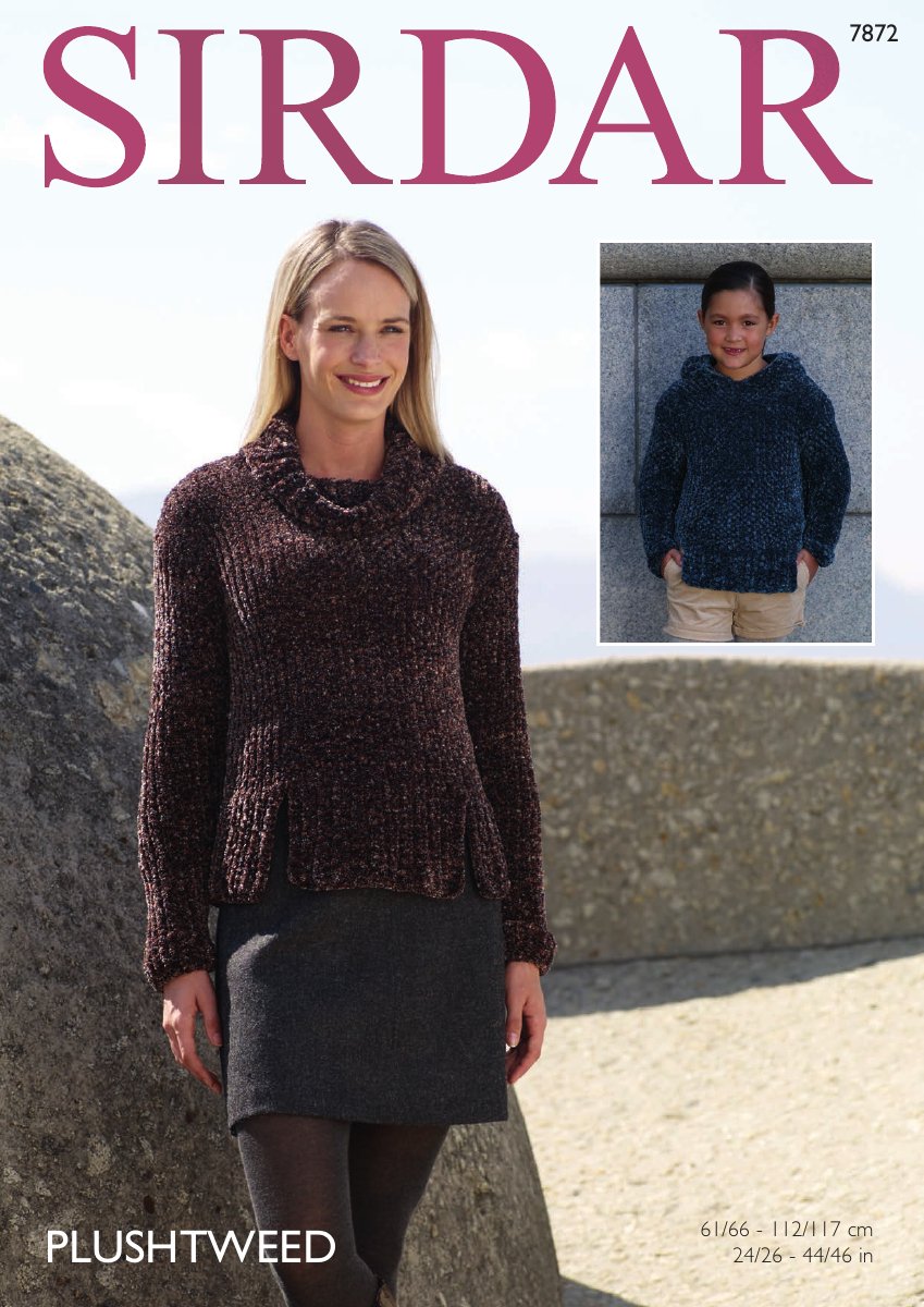 Sirdar 7872 Sweaters in Plushtweed pattern cover