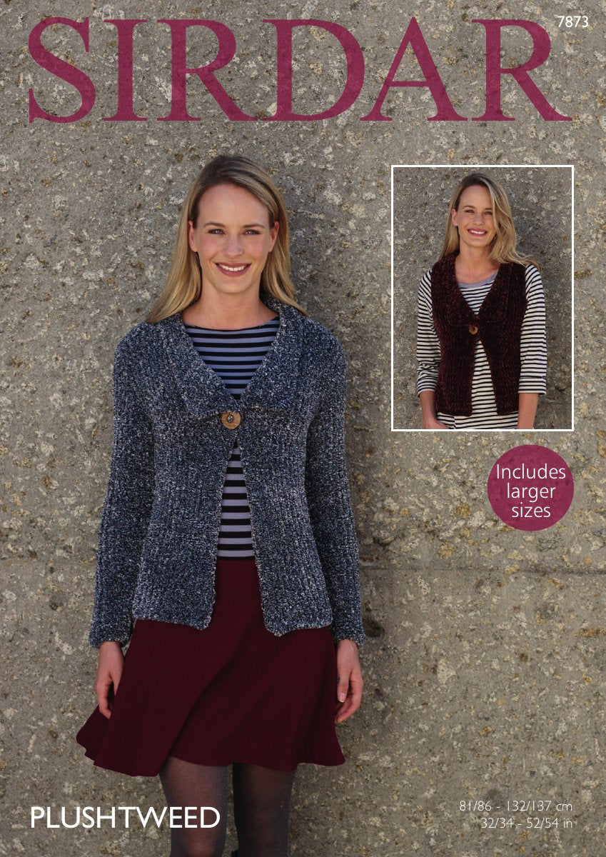 Sirdar 7873 Women's Jacket in Plushtweed pattern cover