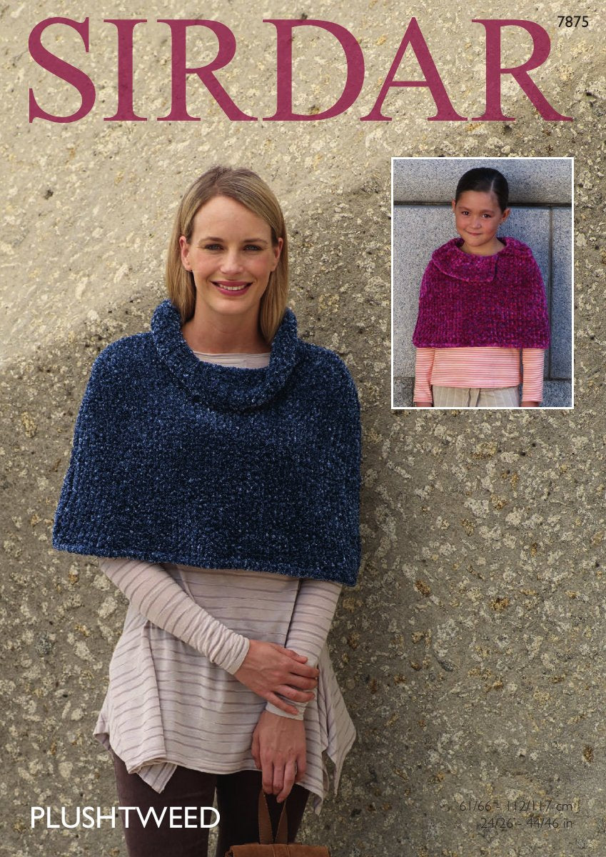 Sirdar 7875 Capes in Plushtweed pattern cover