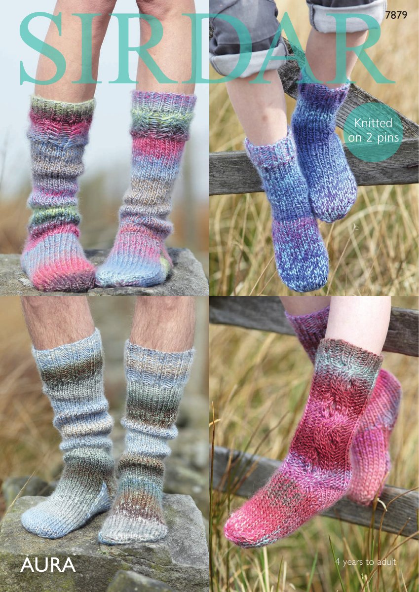 Sirdar 7879 Socks in Aura pattern cover