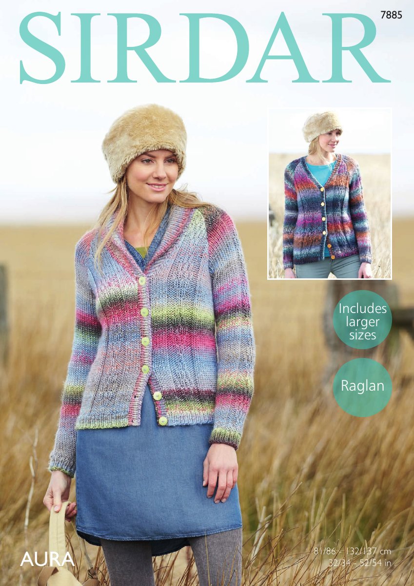 Sirdar 7885 Cardigans in Aura pattern cover