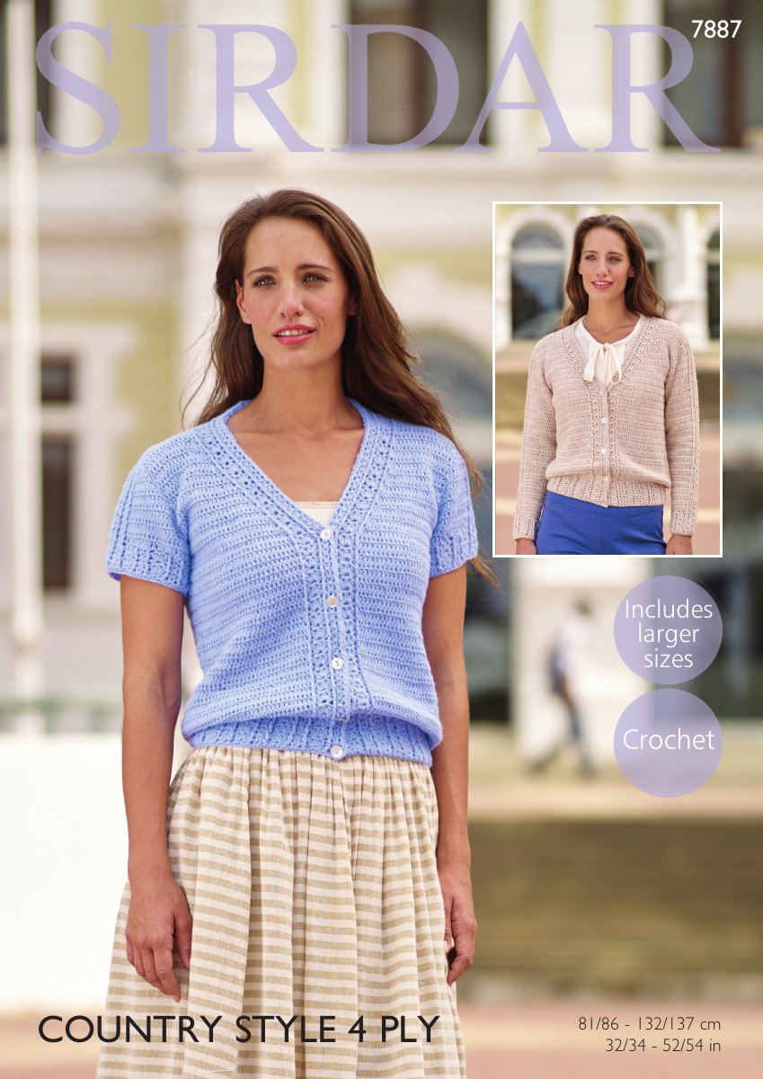 Sirdar 7887 Women's Cardigan in Country Style 4 Ply pattern cover
