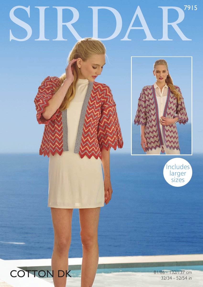 Sirdar 7915 Kimonos in Cotton DK pattern cover