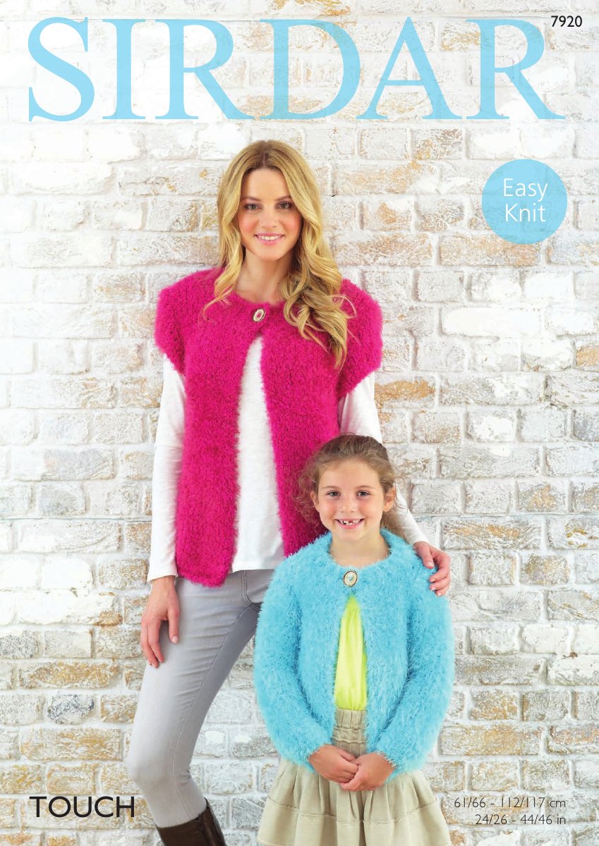 Sirdar 7920 Cardigans in Touch pattern cover