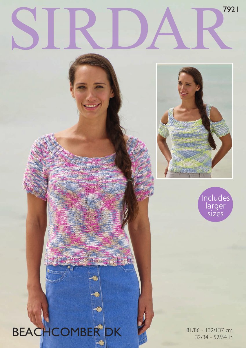 Sirdar 7921 Tops in Beachcomber DK pattern cover