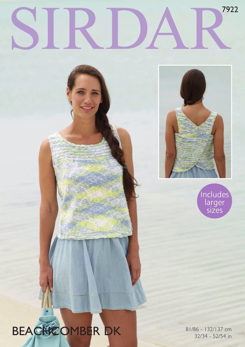 Sirdar 7922 Top in Beachcomber DK pattern cover