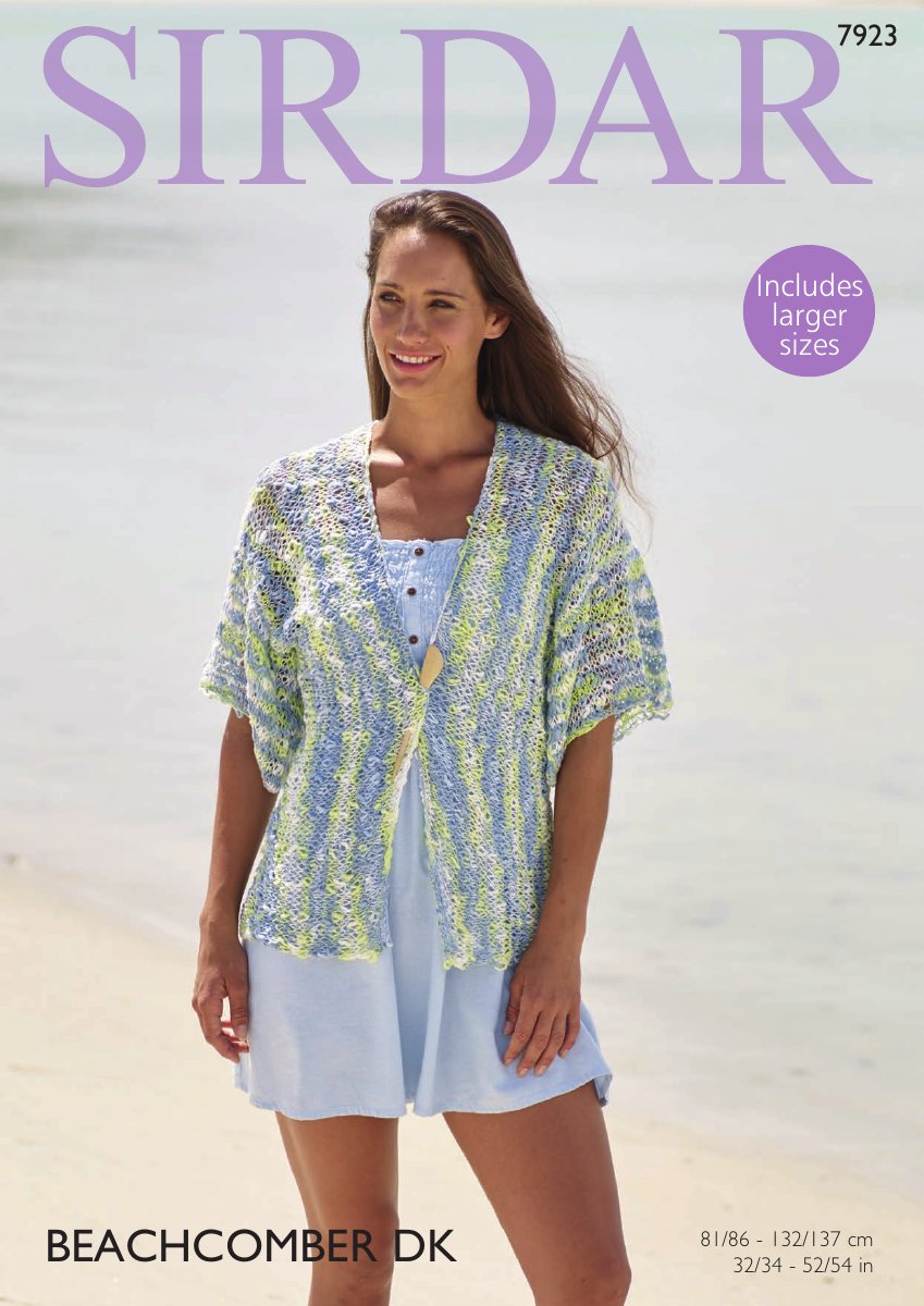 Sirdar 7923 Jacket in Beachcomber DK pattern cover