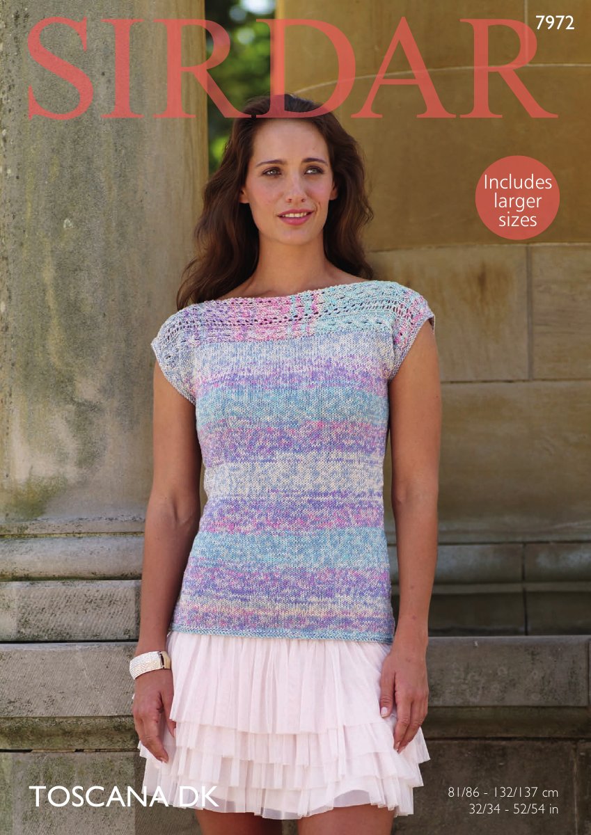 Sirdar 7972 Top in Toscana DK pattern cover