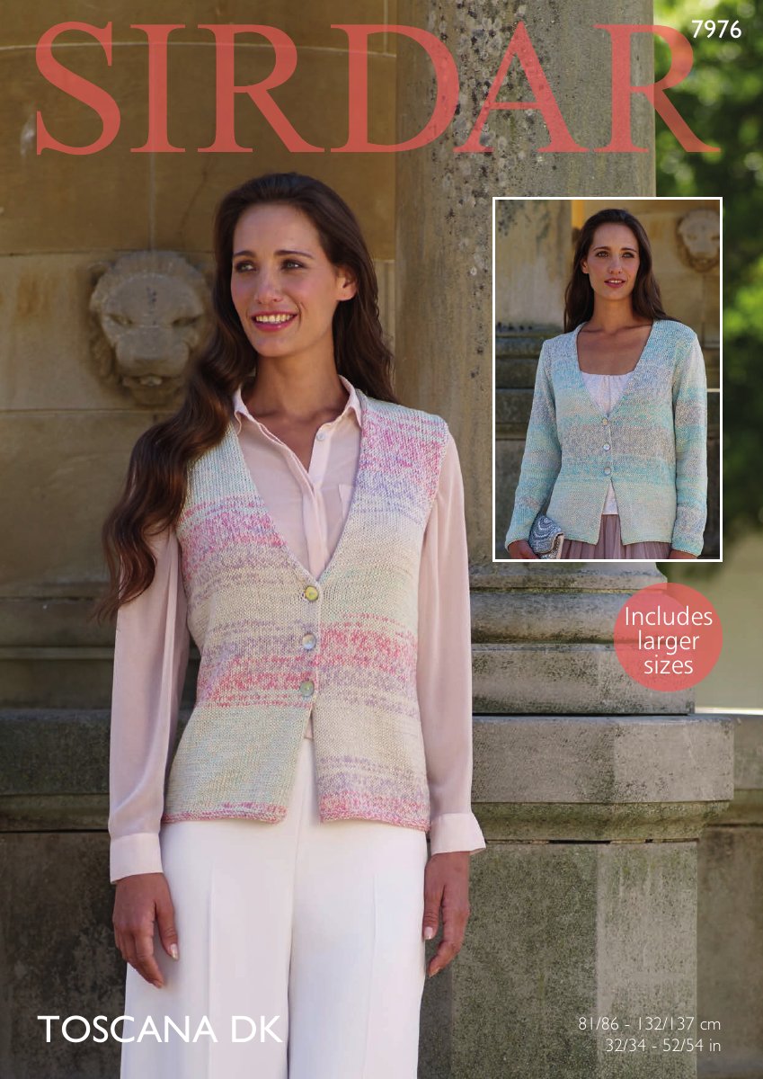 Sirdar 7976 Women's Cardigan in Toscana DK pattern cover