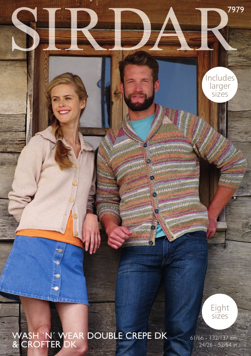 Sirdar 7979 Cardigans in Crofter DK pattern cover