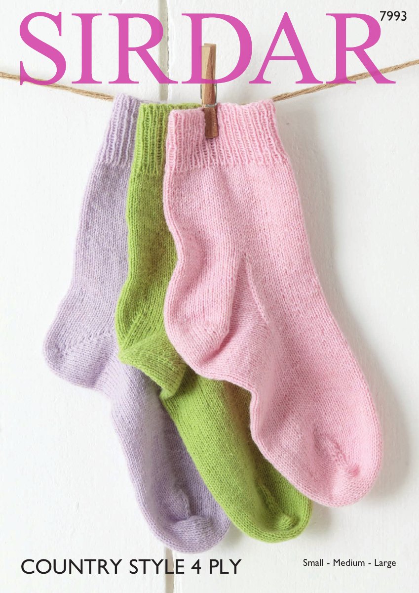 Sirdar 7993 Socks in Country Style 4 Ply pattern cover