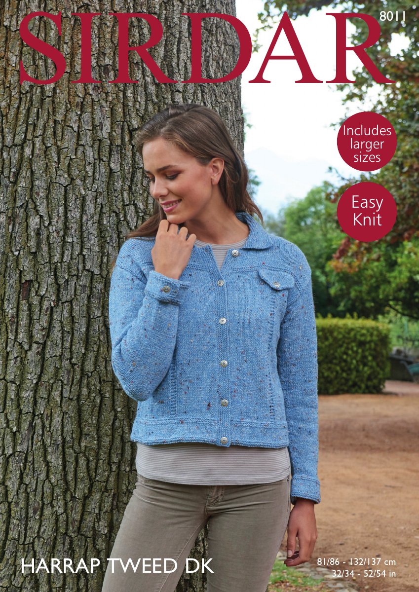 Sirdar 8011 Jacket in Harrap Tweed DK pattern cover