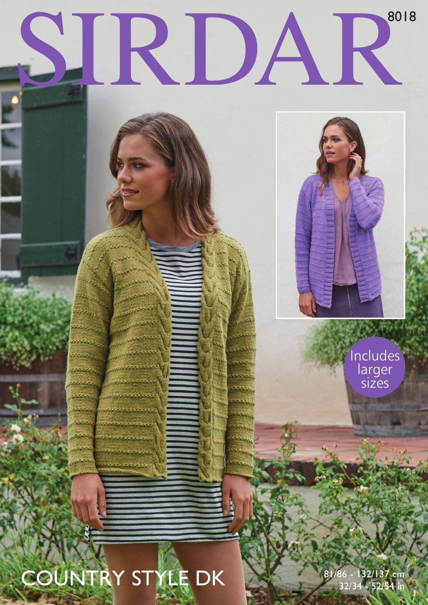 Sirdar 8018 Jackets in Country Style DK pattern cover