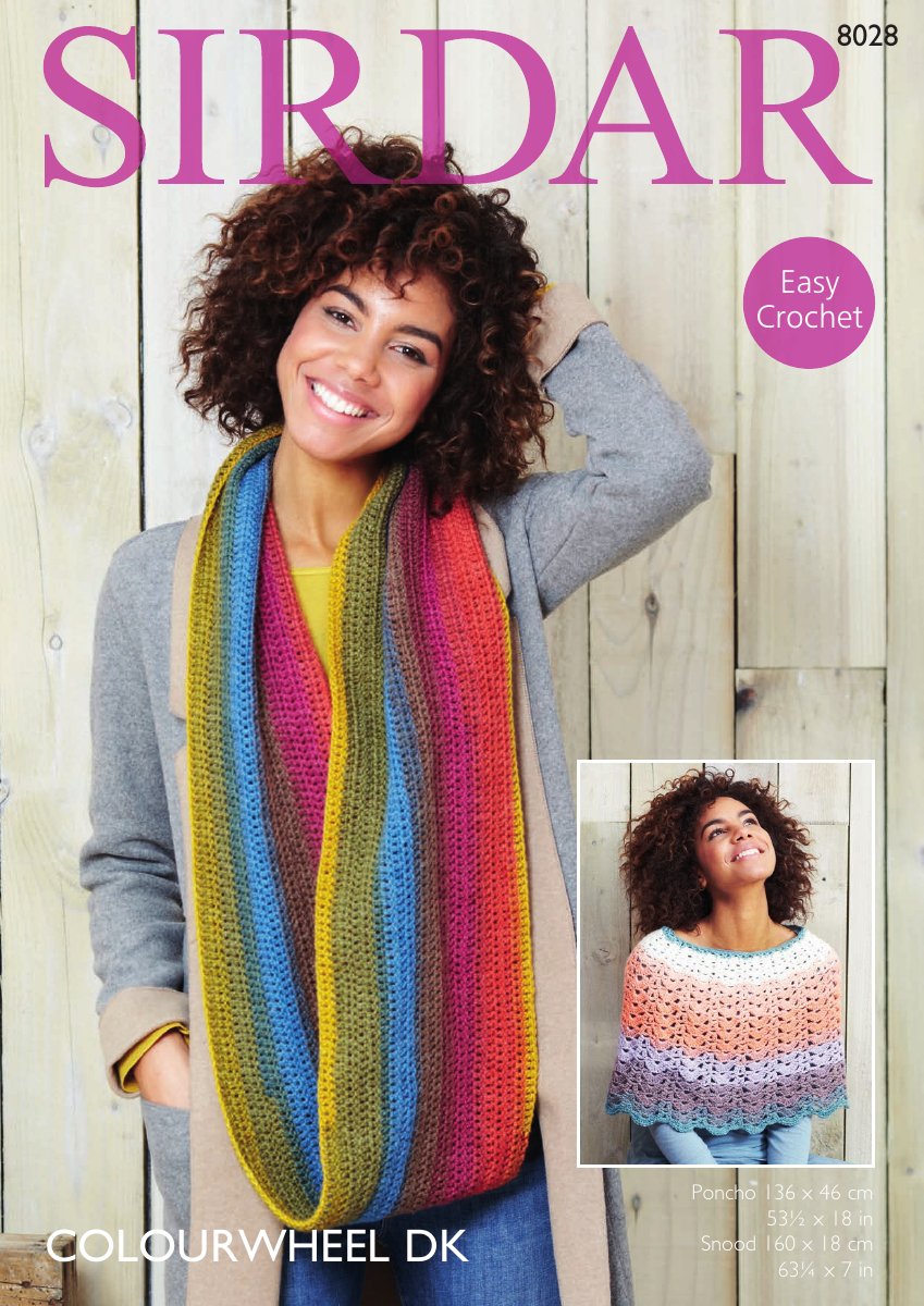 Sirdar 8028 Poncho in Colourwheel pattern cover