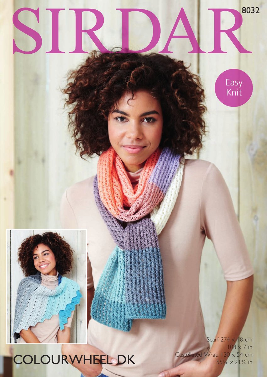 Sirdar 8032 Wrap in Colourwheel pattern cover