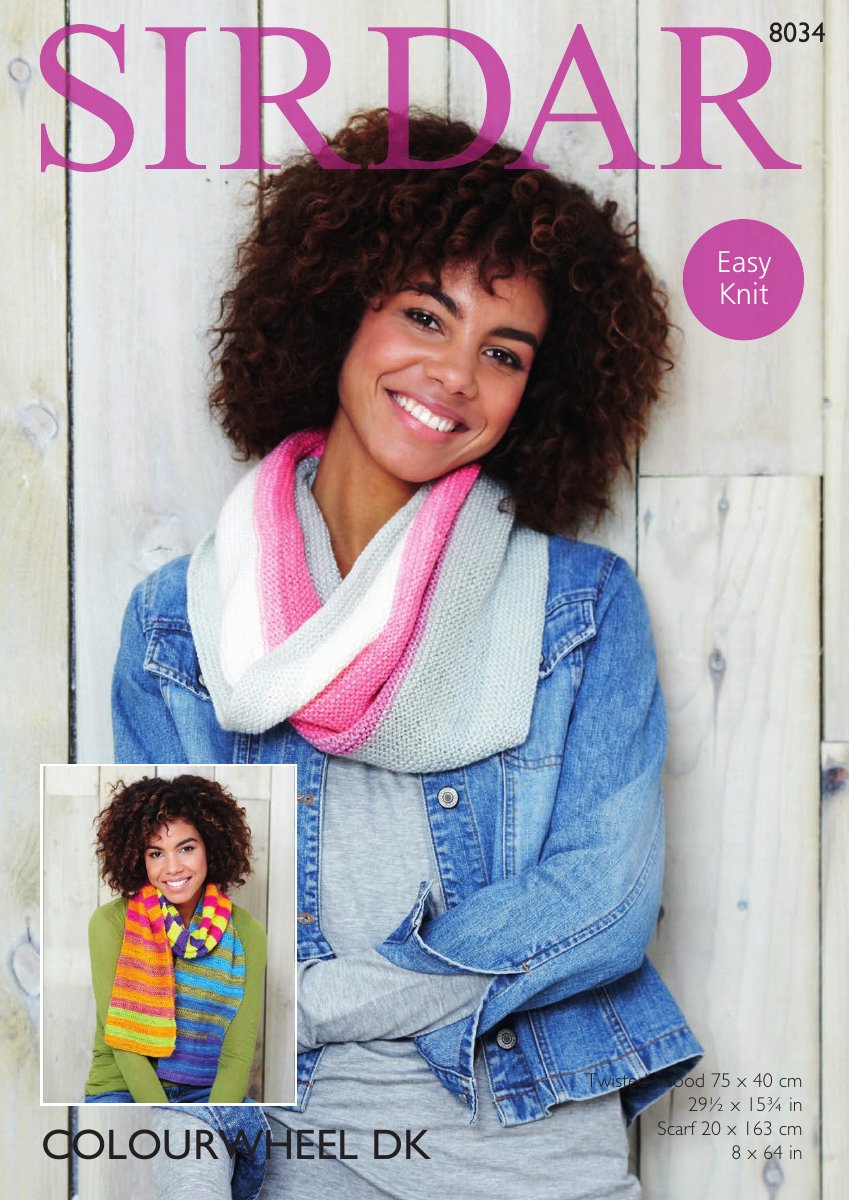 Sirdar 8034 Snood in Colourwheel pattern cover