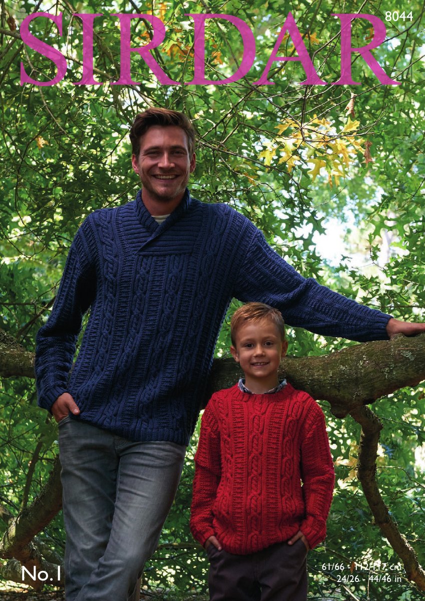 Sirdar 8044 Sweater in No.1 DK pattern cover
