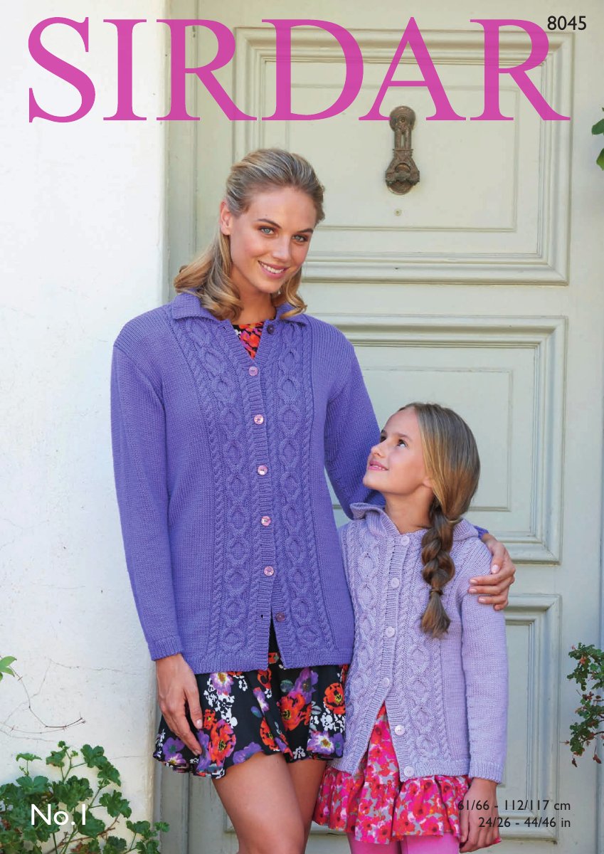 Sirdar 8045 Women's Jacket in No.1 DK pattern cover