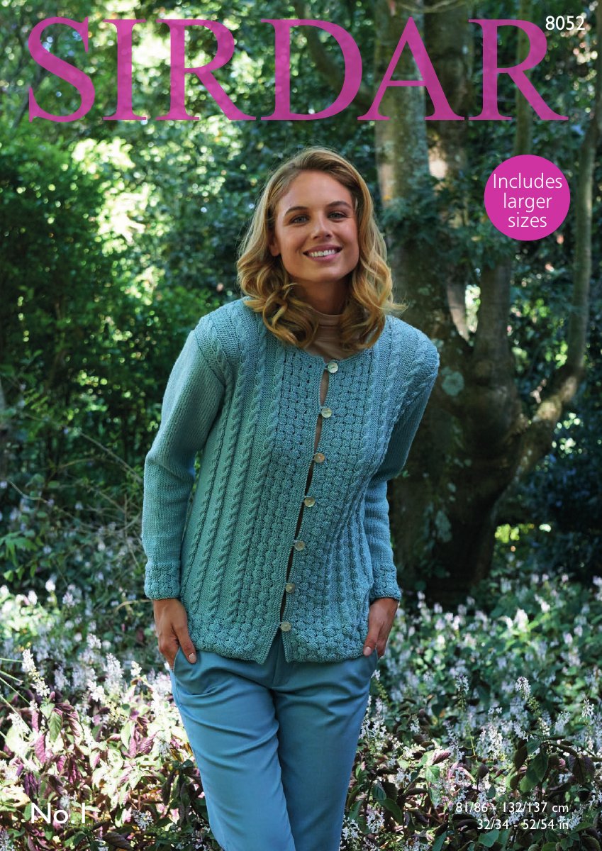 Sirdar 8052 Women's Jacket in No.1 DK pattern cover