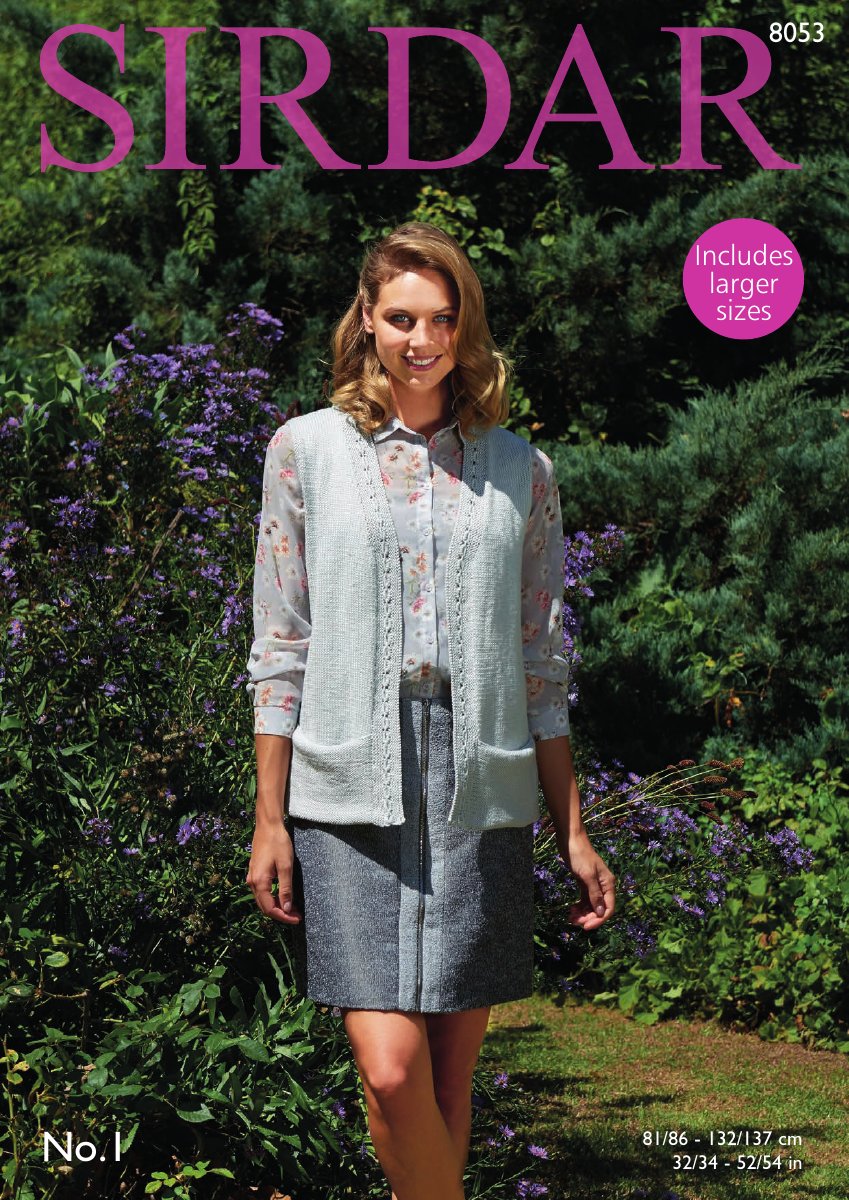 Sirdar 8053 Women's Waistcoat in No.1 DK pattern cover