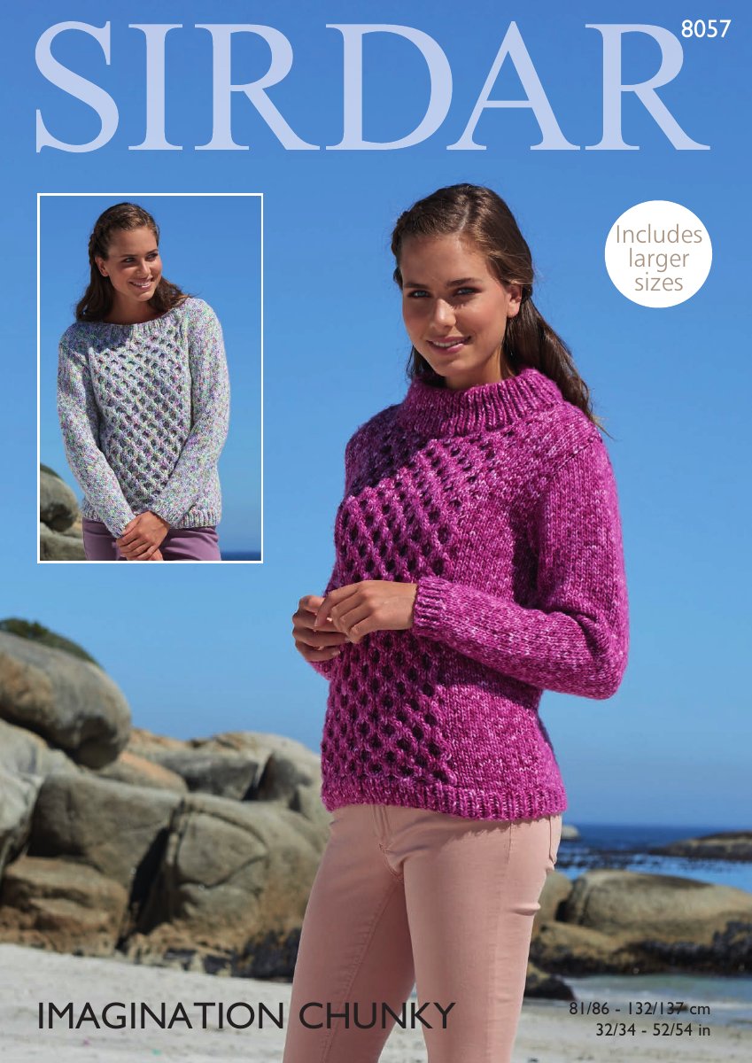 Sirdar 8057 Sweaters in Imagination Chunky pattern cover