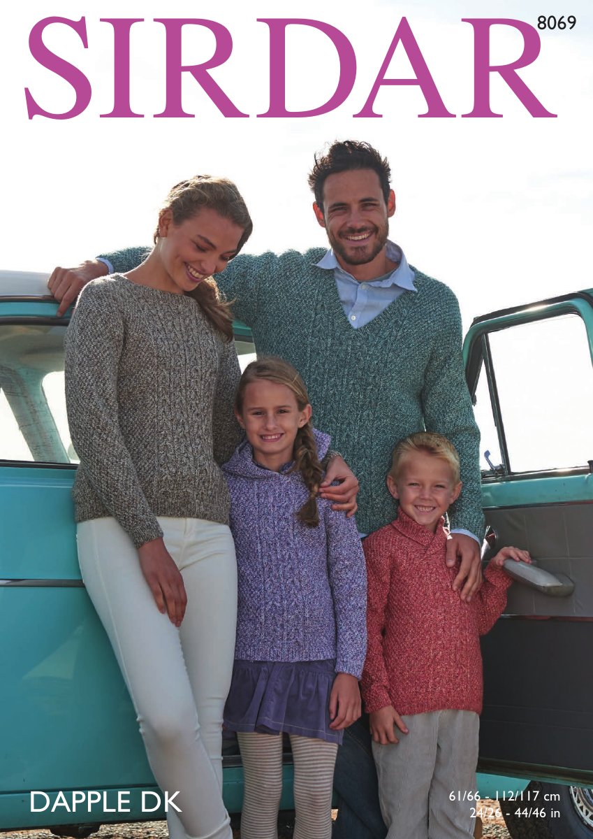 Sirdar 8069 Sweaters in Dapple DK pattern cover