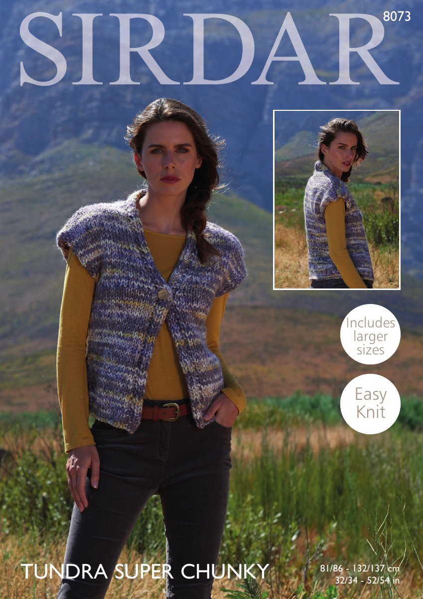 Sirdar 8073 Women's Waistcoat in Tundra Super Chunky pattern cover