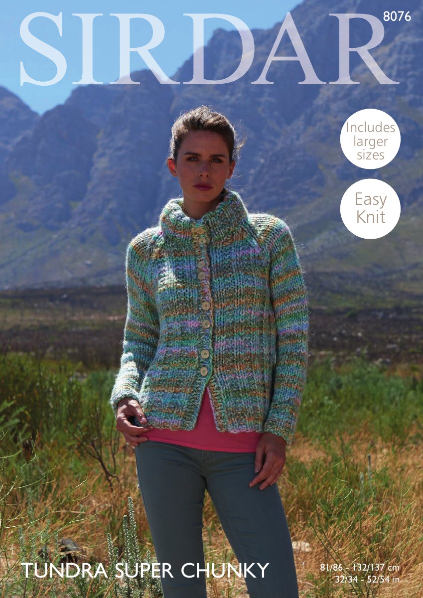 Sirdar 8076 Women's Jacket in Tundra Super Chunky pattern cover