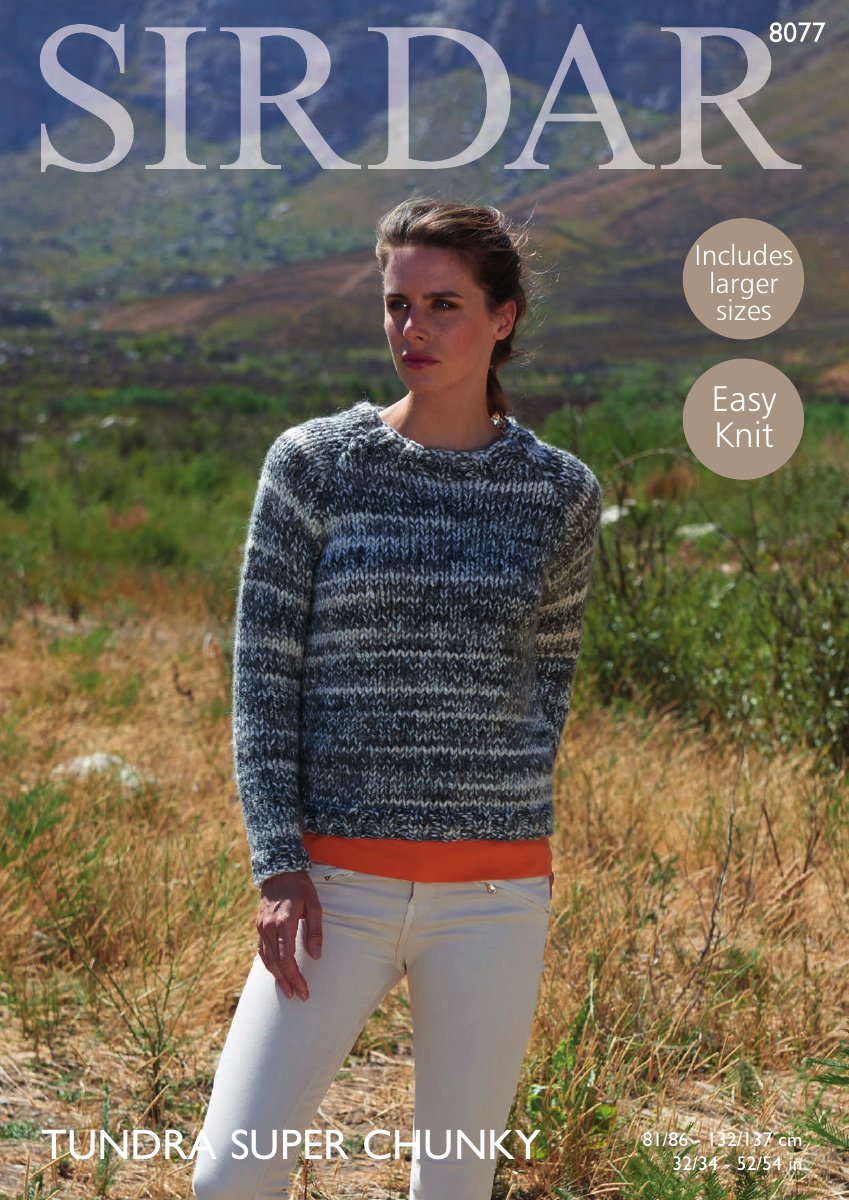 Sirdar 8077 Women's Sweater in Tundra Super Chunky pattern cover