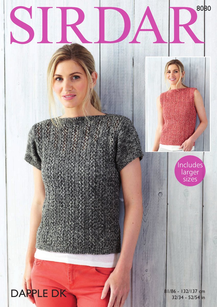 Sirdar 8080 Tops in Dapple DK pattern cover