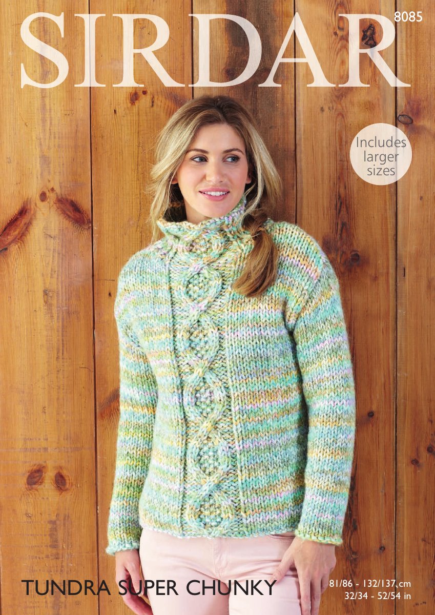 Sirdar 8085 Women's Sweater in Tundra Super Chunky pattern cover