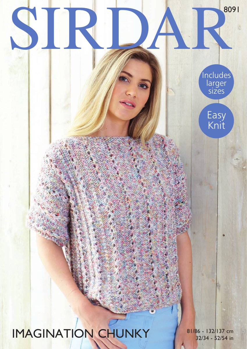 Sirdar 8091 Top in Imagination Chunky pattern cover