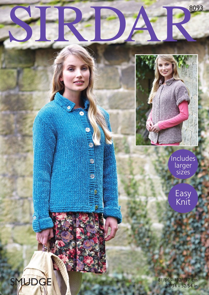 Sirdar 8093 Cardigans in Smudge pattern cover