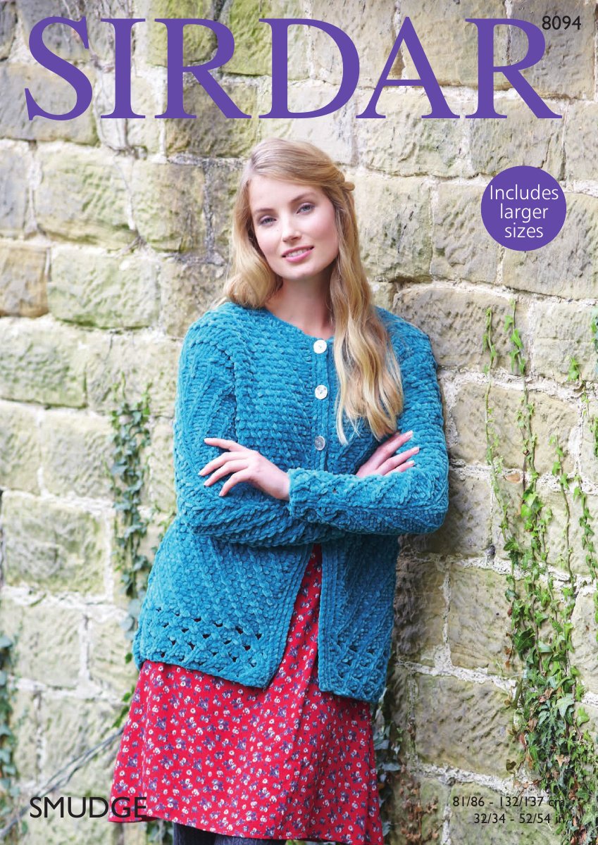 Sirdar 8094 Jacket in Smudge pattern cover
