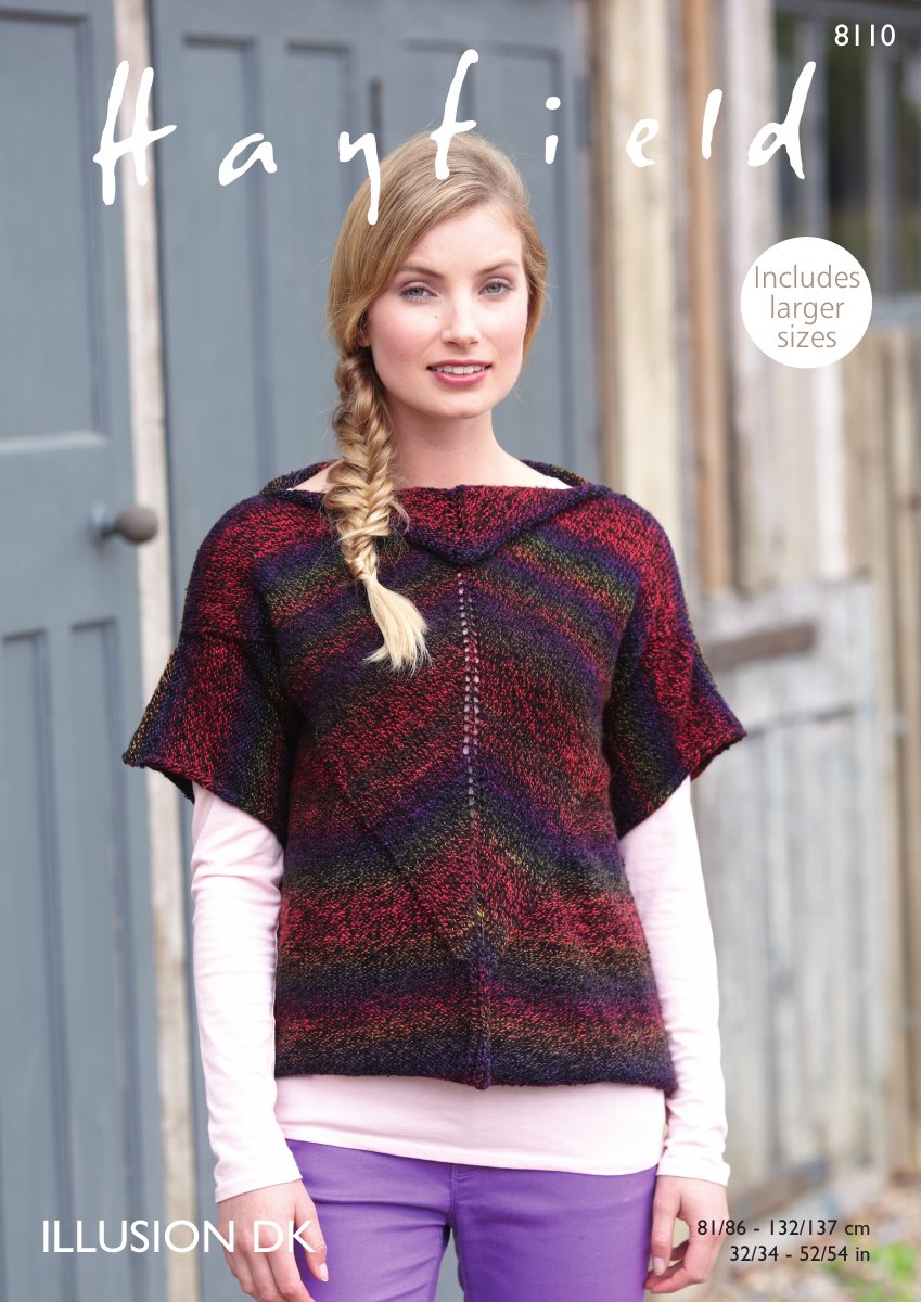 Hayfield 8110 Top in Illusion DK pattern cover