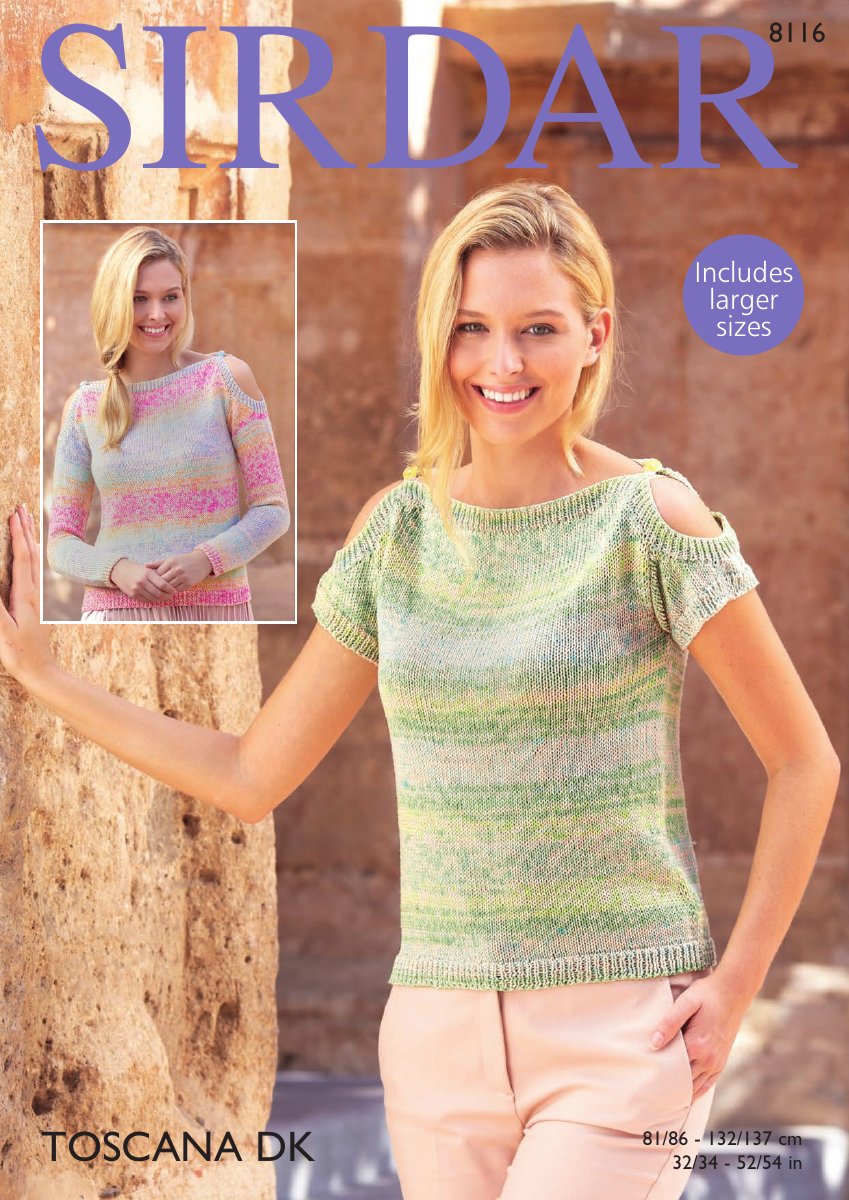 Sirdar 8116 Tops in Toscana DK pattern cover