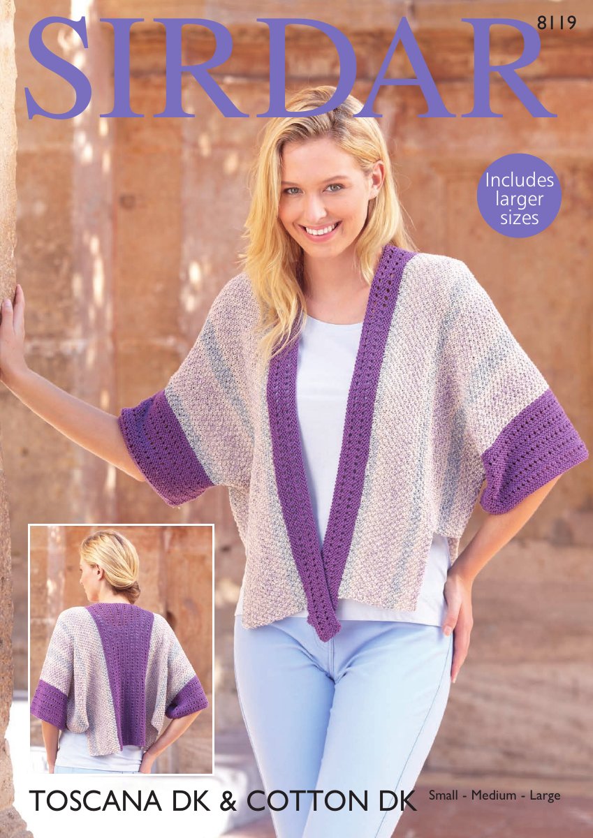 Sirdar 8119 Women's Jacket in Toscana DK pattern cover