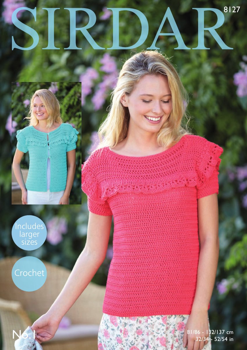 Sirdar 8127 Women's Cardigan in No.1 DK pattern cover