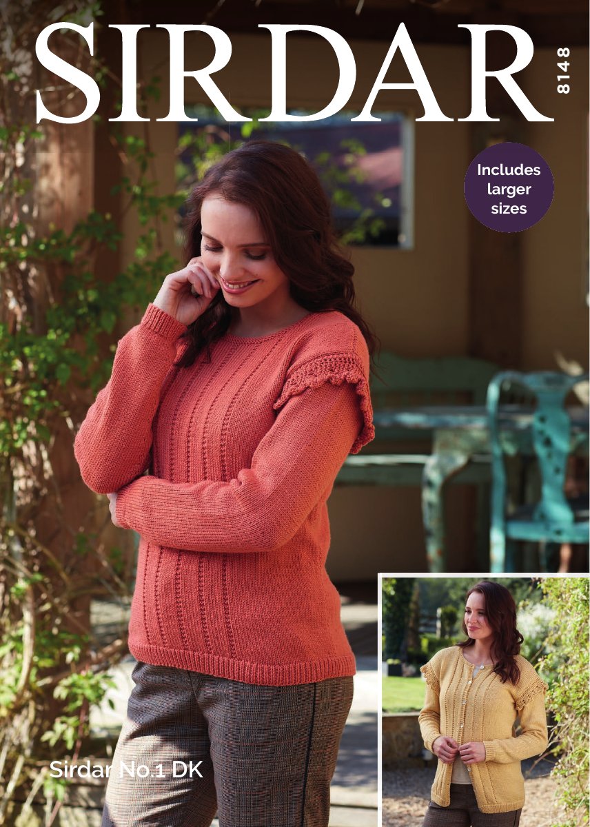 Sirdar 8148 Women's Cardigan in No.1 DK pattern cover