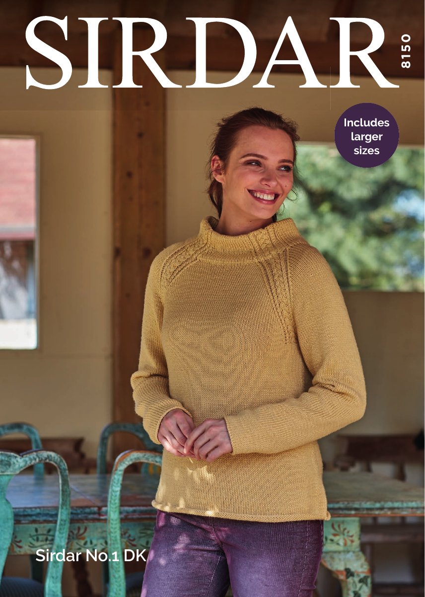 Sirdar 8150 Women's Sweater in No.1 DK pattern cover