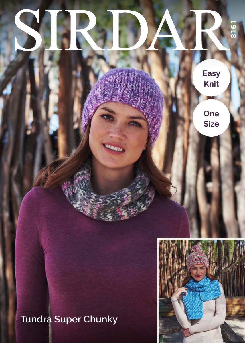 Sirdar 8161 Hats, Snood and Scarf in Tundra Super Chunky pattern cover