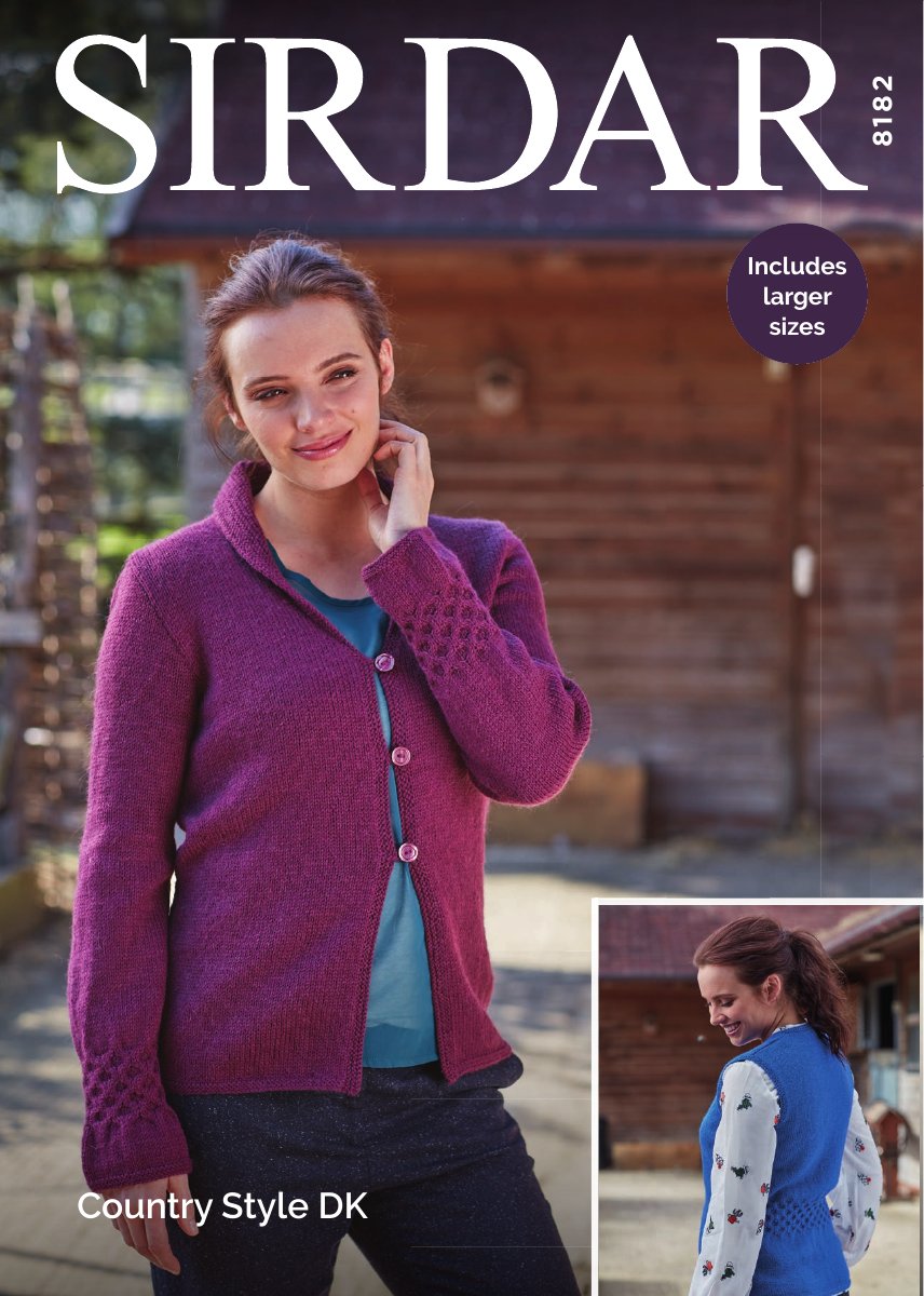 Sirdar 8182 Women's Cardigan in Country Style DK pattern cover
