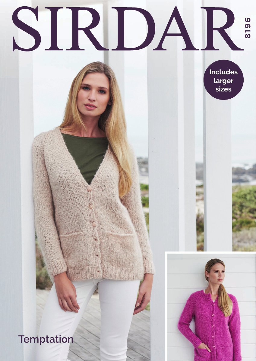 Sirdar 8196 Cardigans in Temptation pattern cover