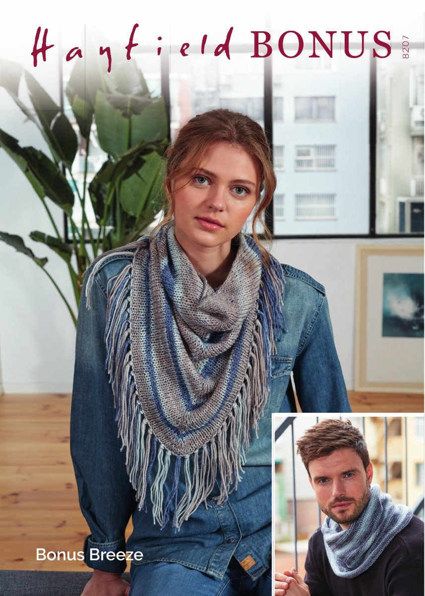 Hayfield 8207 Shawl in Bonus DK pattern cover