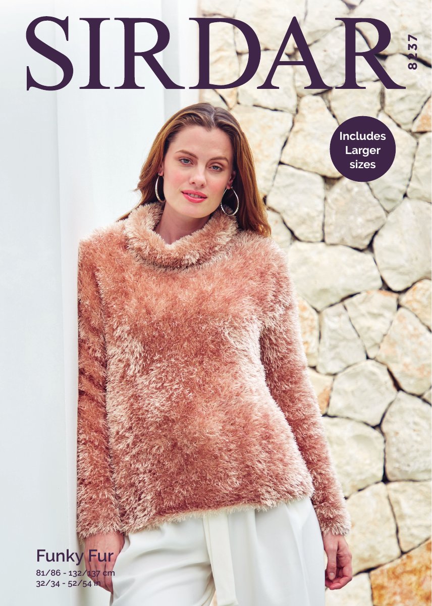 Sirdar 8237 Women's Sweater in Funky Fur pattern cover