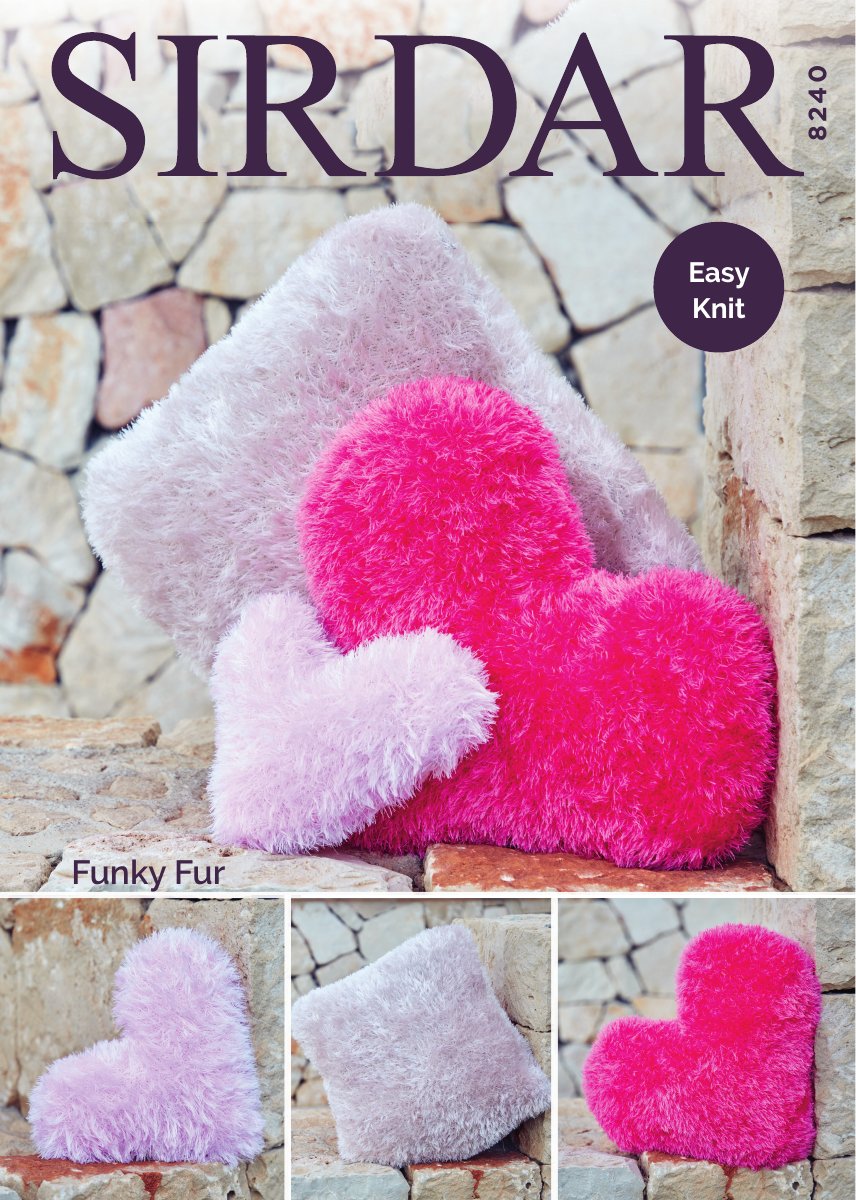 Sirdar 8240 Cushions in Funky Fur pattern cover