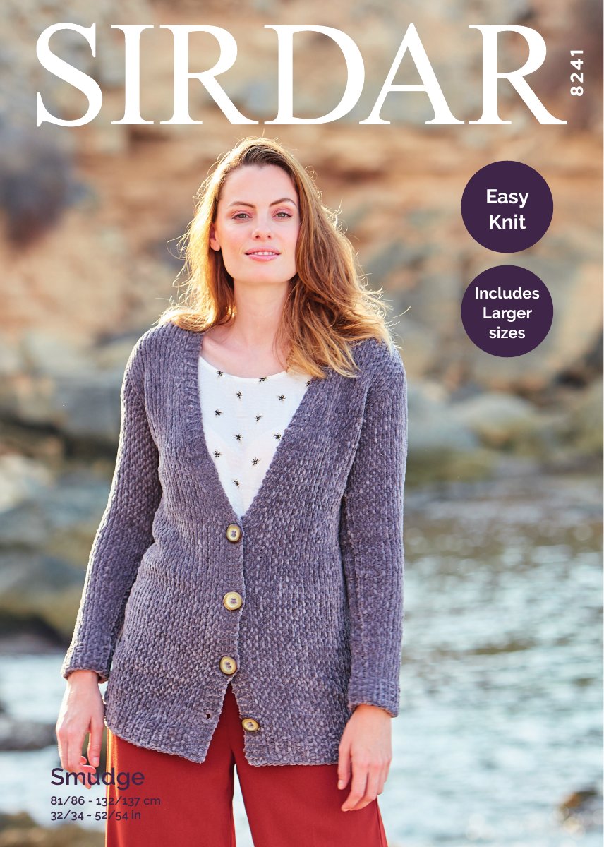 Sirdar 8241 Cardigan in Smudge pattern cover