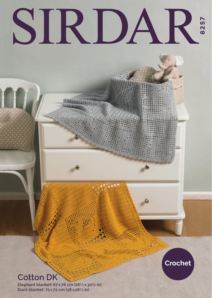 Sirdar 8257 Blankets in Cotton DK pattern cover