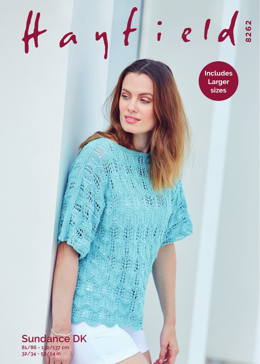Hayfield 8262 Top in Sundance pattern cover