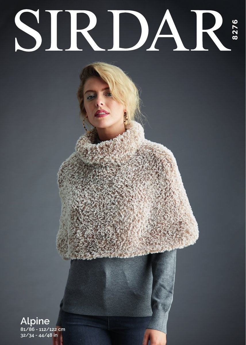 Sirdar 8276 Shoulder Cape in Alpine pattern cover